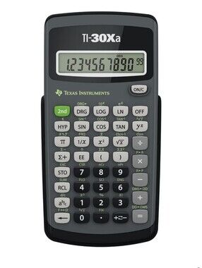 Texas Instruments TI-30Xa Scientific Calculator - Black, Gray, Green.